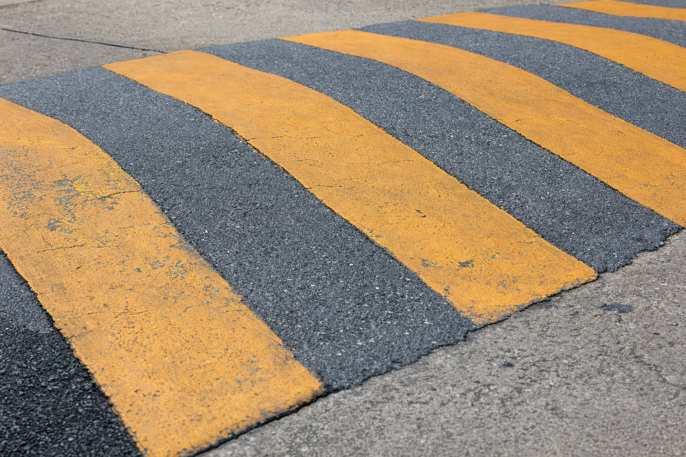 Speed bump installation in Hurst, TX